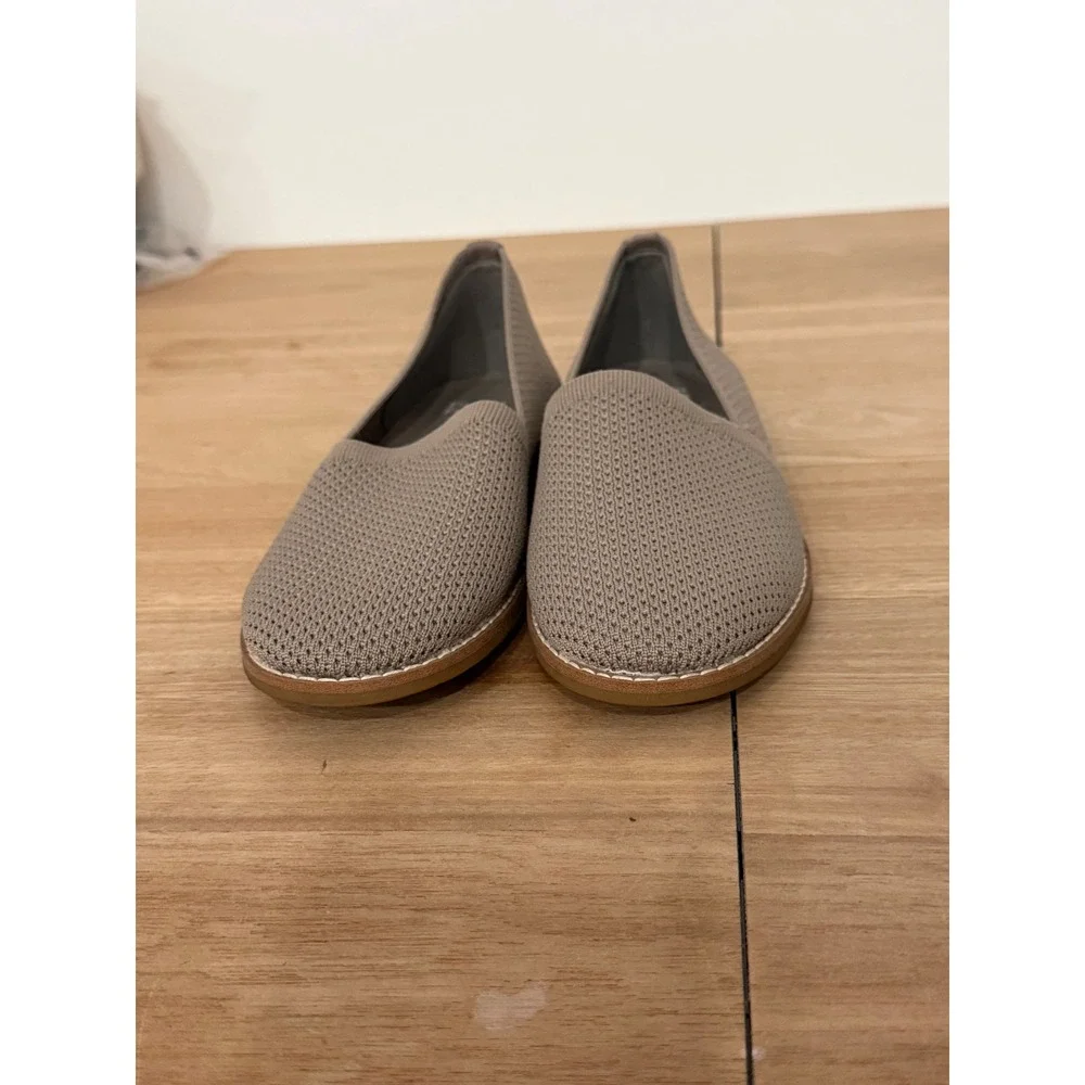 Eileen Fisher Womens Gray Knit Slip On Loafers Flats Shoes Size 6